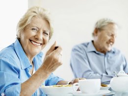 Couple having breakfast